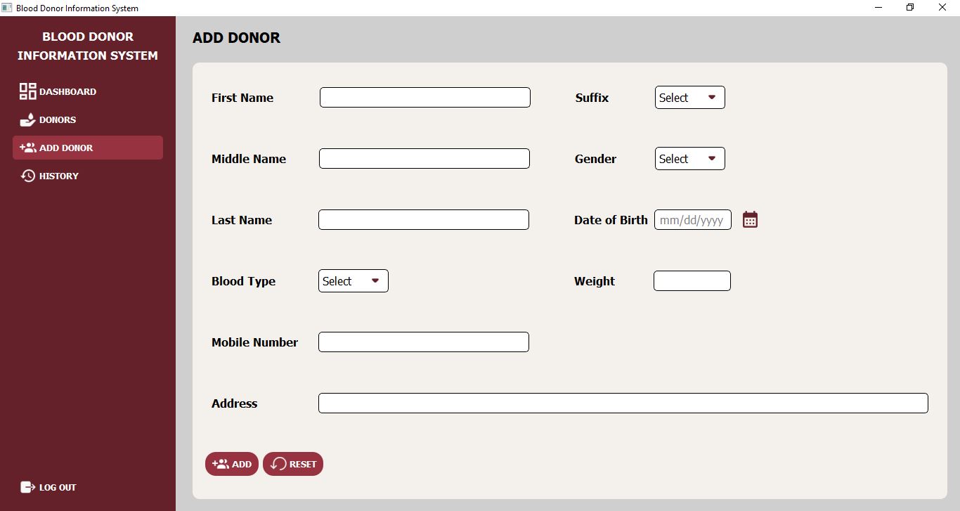 Blood Donor Information System Image